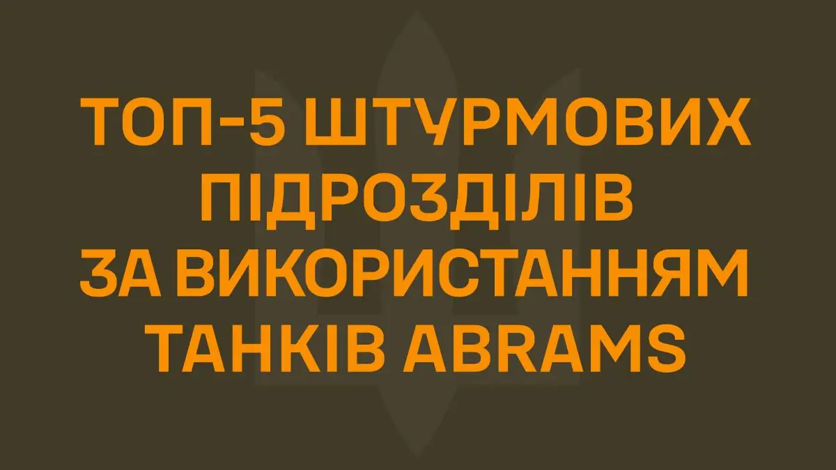 425 ОШП «Скеля» очолив рейтинг штурмових підрозділів за застосуванням Abrams у березні 2026 року