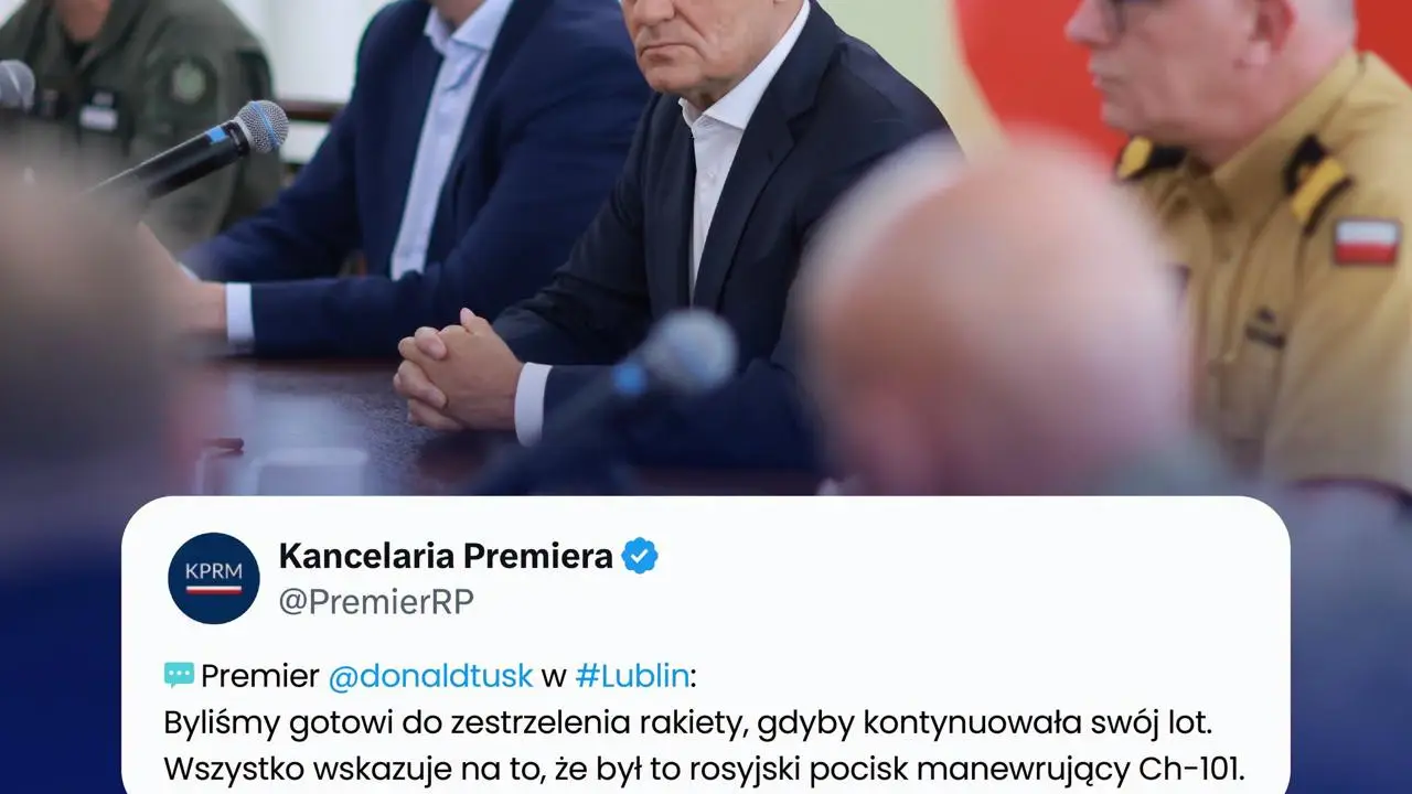 «Ми були готові збити ракету»: Туск заявив про падіння російської Х-101 за 80–100 км від кордону України