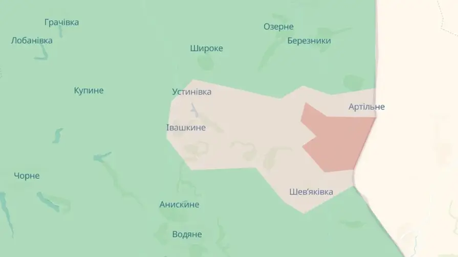 Увага! росіяни прорвалися біля Артільного на Харківщині: DeepState показав близько 5 км² захопленої території