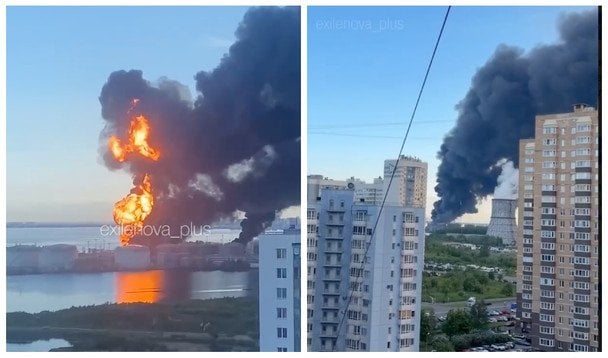 Атака дронів у Санкт-Петербурзі: вражаючі пожежі на нафтовому терміналі