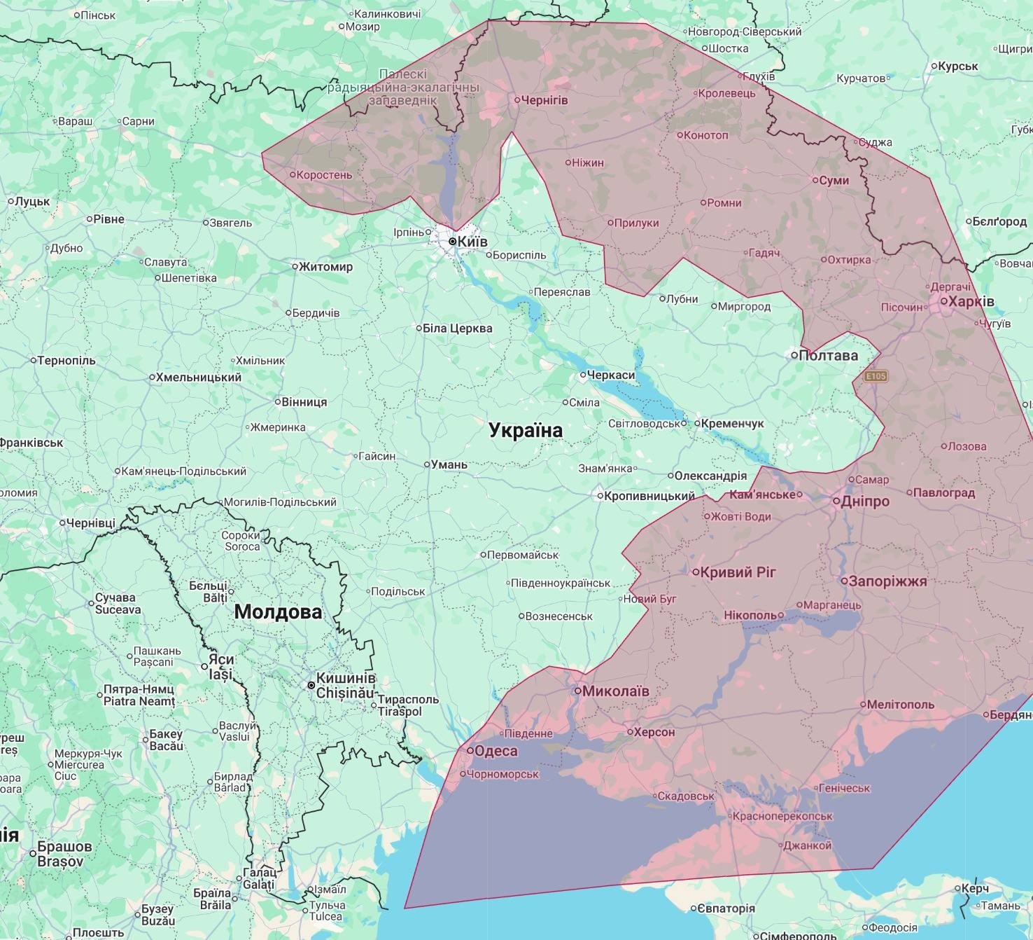 Карта тривог! Сергій Бескрестнов показав карту загрози: керовані «Шахеди» можуть атакувати Київ, Дніпро та Одесу